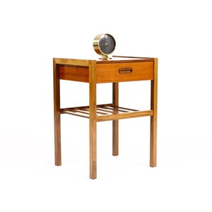 Danish Modern / Mid Century Teak Nightstand — Single Drawer — Slat Shelf