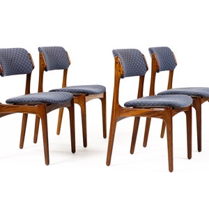 Danish Modern / Mid Century Rosewood Dining Chairs - Erik Buch for OD Mobler - Set of 4 — Restoration included
