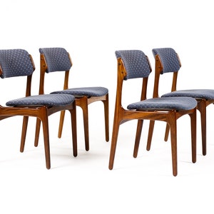 Danish Modern / Mid Century Rosewood Dining Chairs Erik Buch for OD Mobler Set of 4 Restoration included image 1