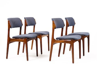 Danish Modern / Mid Century Rosewood Dining Chairs - Erik Buch for OD Mobler - Set of 4 — Restoration included