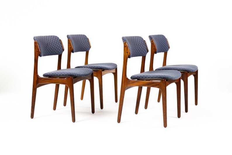 Danish Modern / Mid Century Rosewood Dining Chairs Erik Buch for OD Mobler Set of 4 Restoration included image 1