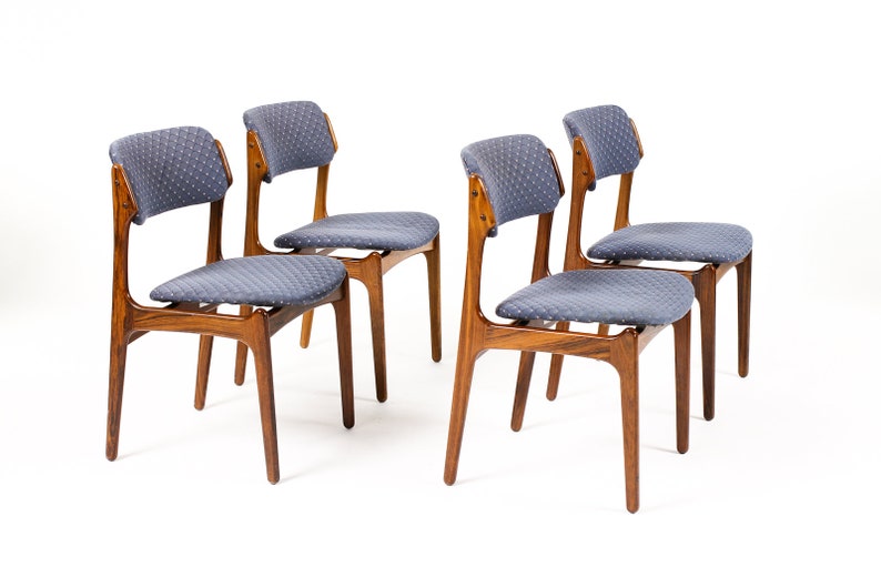 Danish Modern / Mid Century Rosewood Dining Chairs Erik Buch for OD Mobler Set of 4 Restoration included image 2