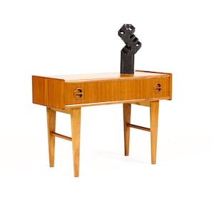 Danish Modern / Mid Century Teak Low Entry Table / Console — Single Drawer