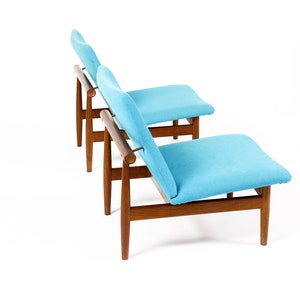 Danish Modern / Mid Century Teak Japan Lounge Chairs Finn Juhl for France Son Pair Restoration Included image 5
