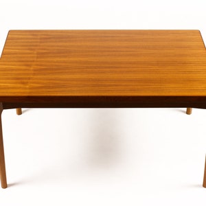 Danish Modern / Mid Century Teak Expandable Dining Table Rectangular Draw Leaf Vejle Stole Møbelfabrik image 7