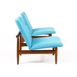 Danish Modern / Mid Century Teak Japan Lounge Chairs Finn Juhl for France Son Pair Restoration Included image 4