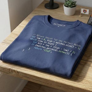 Java Developer T-Shirt, Software Engineer Code Heart Shirt, Programmer Gift, Minimalist Tech Humor Left Chest Tee | Navy image 5