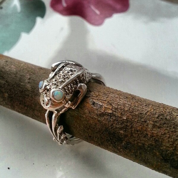 Sterling Silver Frog Opal ring