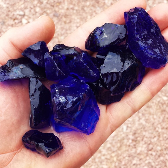 1 Pound Blue Slag Glass From Nevada 1 Pound Blue Slag Glass From Nevada, Blue Slag Glass Chunks