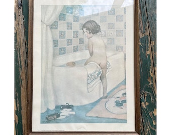 Lámina enmarcada de Jessie Willcox Smith, edición de 1975, publicada por The Bath Portal Publications.