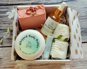 Spa Box, Mothers Day Gift Box, Natural Skin Care, Rose Gift Box, Spa Gift Box, Mothers Day Gift Kit, Spa Kit for Mom, Care Package for Her