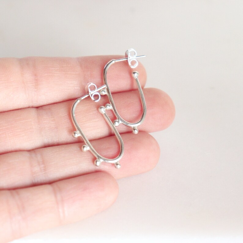Silver paperclip earrings Clearance