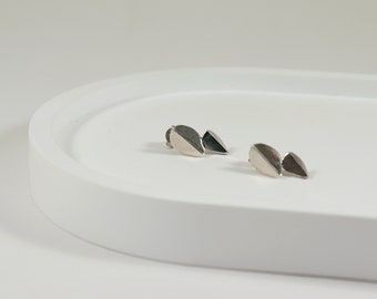Leaf silver studs minimalist and elegant Great as a gift