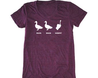 Duck Duck Confit shirt Men's Foodie t-shirt chef tshirt | Etsy