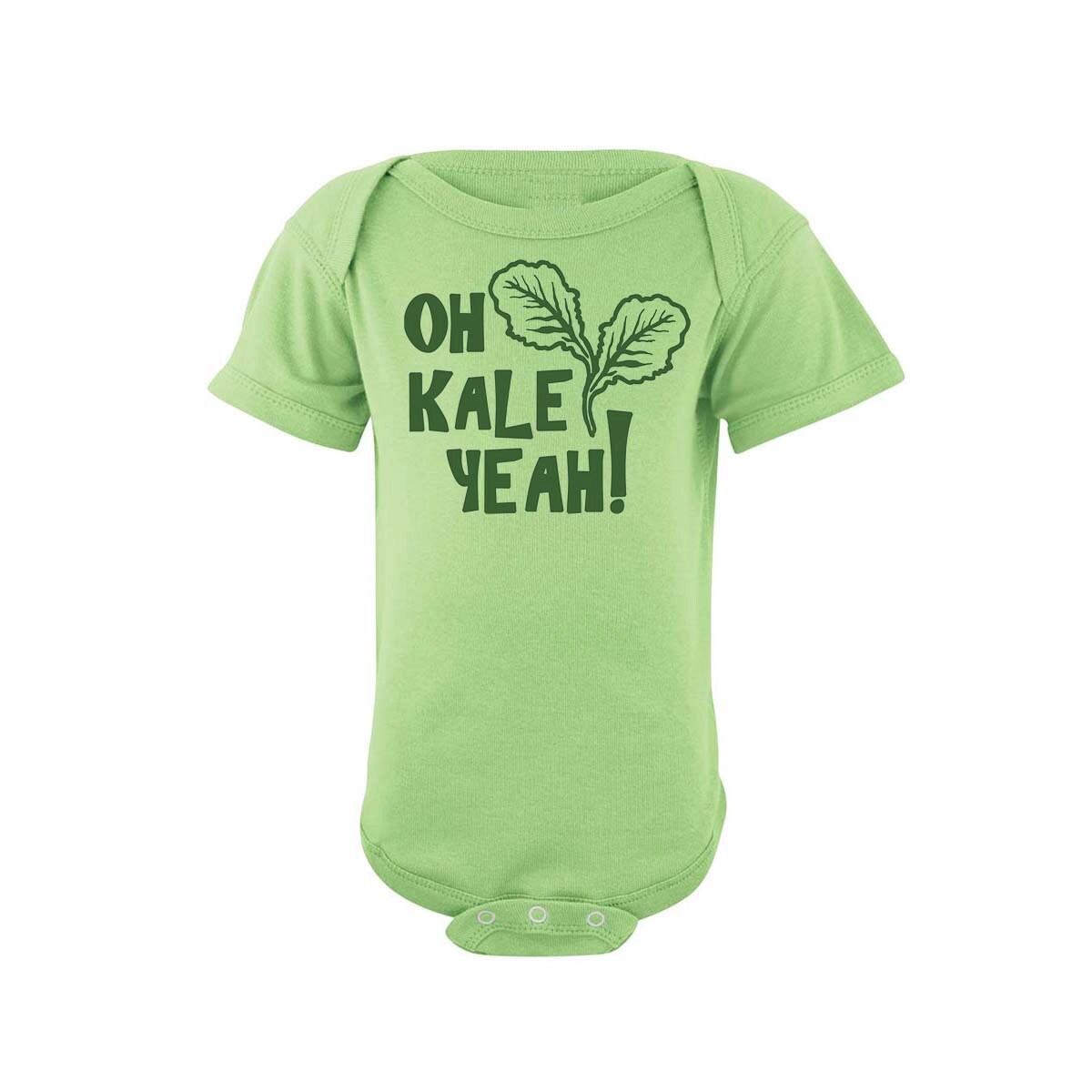 Oh Kale Yeah® Baby Onesie, Vegan Onesie, Kale Vegetarian Onesie, Foodie