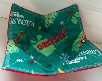 Christmas Vacation Microwave Bowl Cozy, Cotton Fabric, 6-Inch