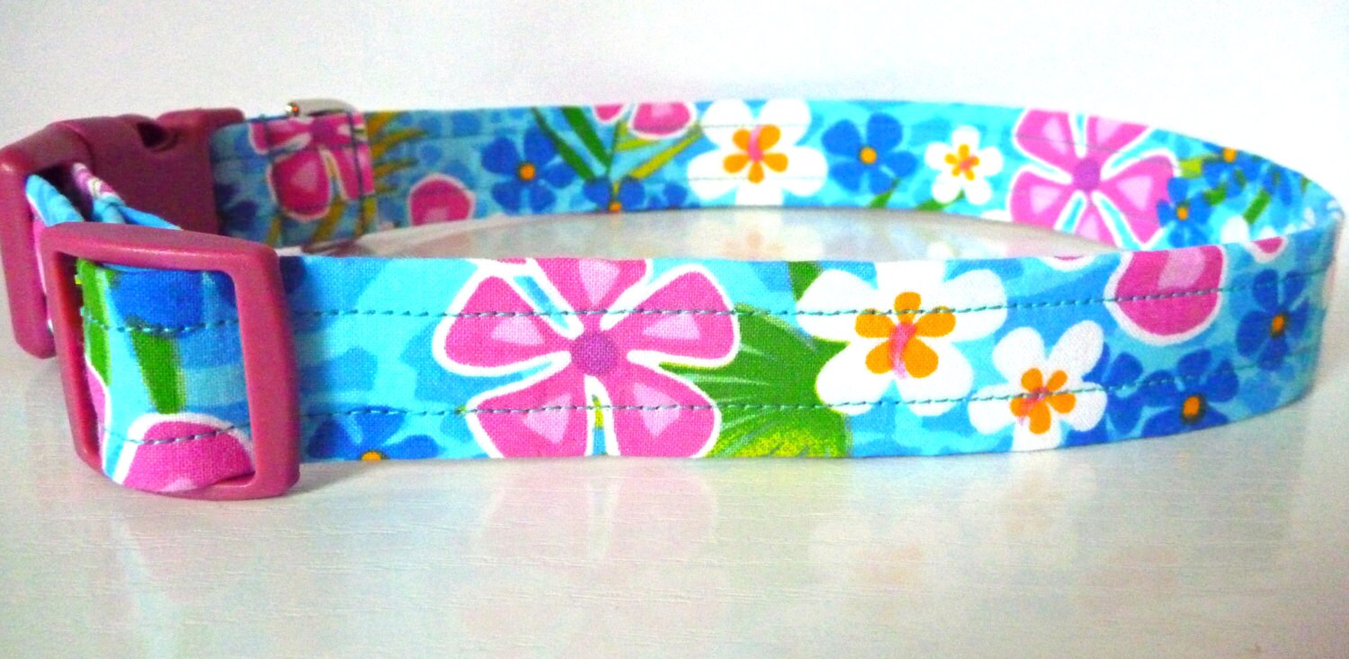 Hawaiian Floral Dog Collar Summer Dog Collar Etsy