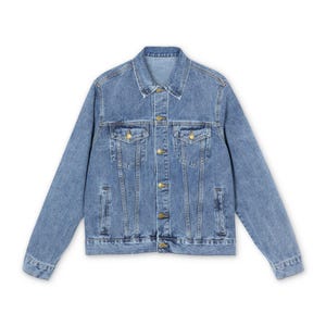 Denim Jacket — Skateboard Gold Back Patch ‘When I’m On My Board I Feel Like Gold’