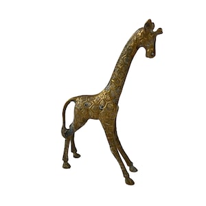 Mid Century Brass Giraffe Sculpture