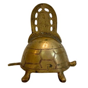Midcentury Brass Turtle Bell