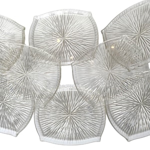MCM Lucite Snack Trays Starburst with Storage Box | Catch All Jewelry Trays