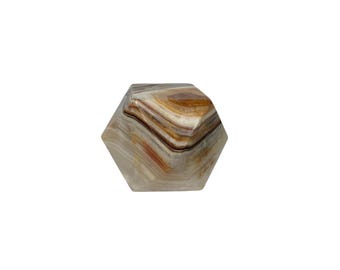 Fermacarte geometrico vintage in onice