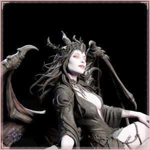 Lilith STL file for 3D printing - fantasy statue, image 11 of 11