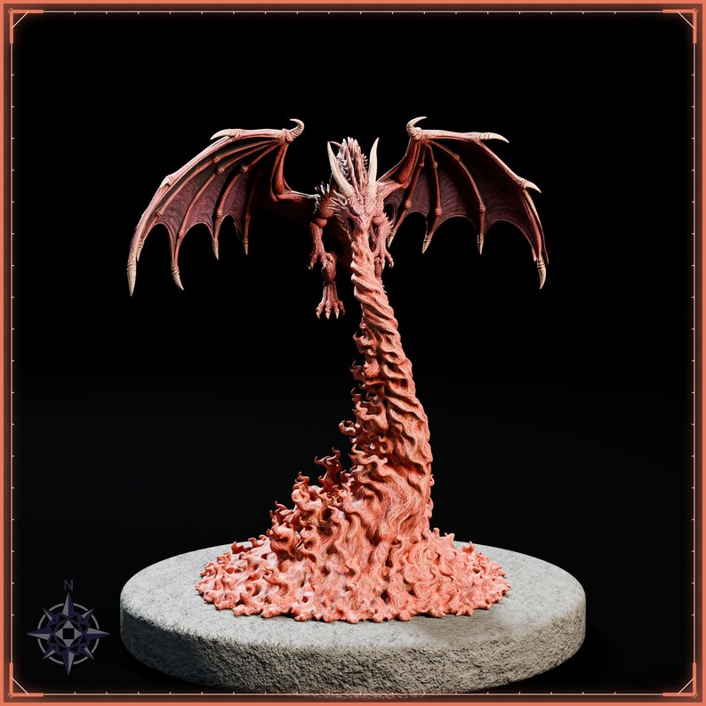 Dragon Trio STL bundle for 3D printing - fantasy statue, image 10 of 13