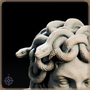 Medusa Bust STL file for 3D printing - fantasy statue, image 9 of 11