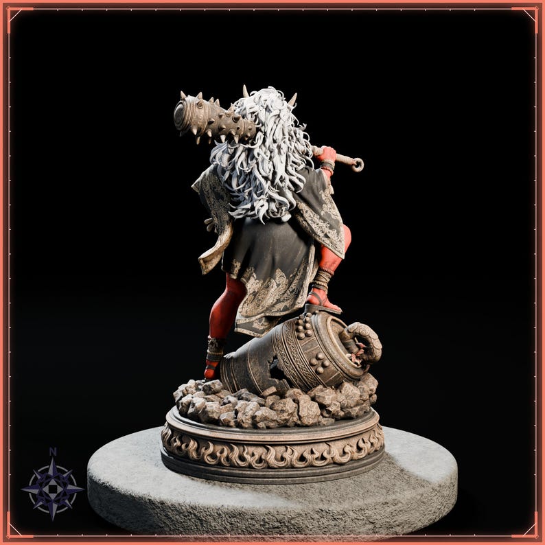 Oni Girl STL file for 3D printing - fantasy statue, image 6 of 11