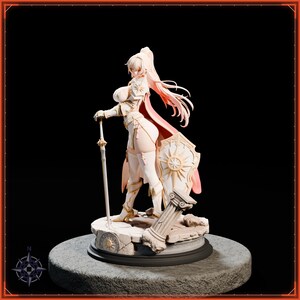 Paladin STL file for 3D printing - fantasy statue, image 3 of 11