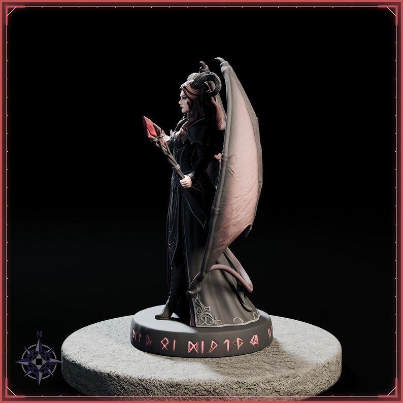 Succubus Sorceress STL file for 3D printing - fantasy statue, image 4 of 11
