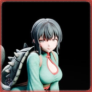 Sea Turtle Maiden STL file for 3D printing - folklore anime girl statue, image 9 of 11