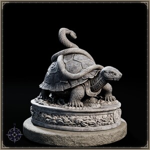 Black Tortoise STL file for 3D printing - fantasy statue, image 8 of 11