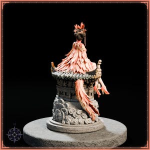 Vermilion Bird Maiden STL file for 3D printing - fantasy statue, image 7 of 11