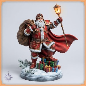 Santa Claus STL file for 3D printing - fantasy statue, image 1 of 11