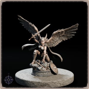 Valkyrie STL file for 3D printing - fantasy statue, image 2 of 11