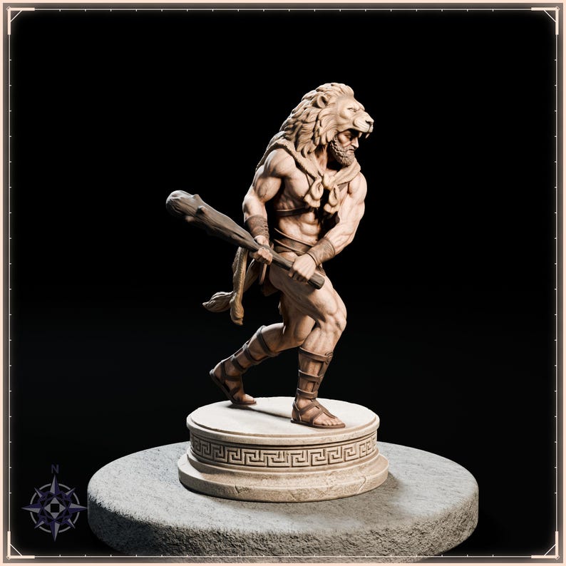 Hercules STL file for 3D printing - fantasy statue, image 8 of 11