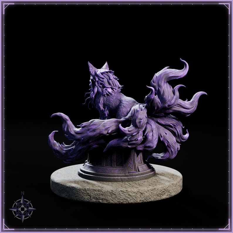 Void Kitsune STL file for 3D printing - fantasy statue, image 5 of 11
