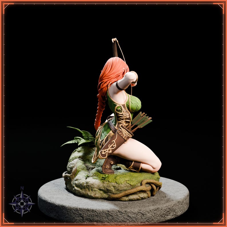 Ranger STL file for 3D printing - fantasy statue, image 7 of 11