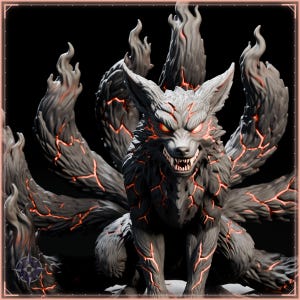 Demon Fox Spirit STL file for 3D printing - fantasy statue, image 9 of 11
