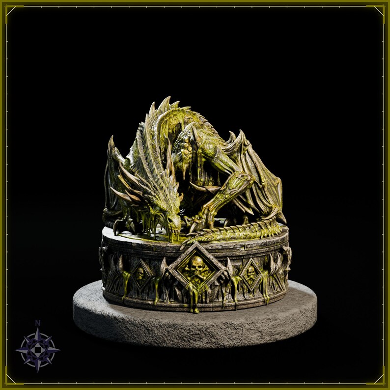 Elemental Dragons STL bundle for 3D printing - fantasy statue, image 8 of 20