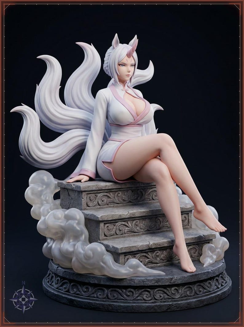 Cloud Horse Maiden STL file for 3D printing - folklore anime girl statue, image 1 of 11