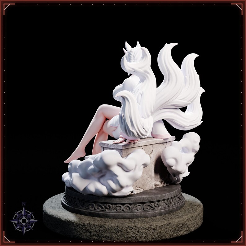 Cloud Horse Maiden STL file for 3D printing - folklore anime girl statue, image 5 of 11