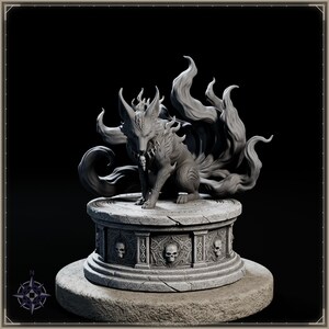 Umbra Kitsune STL file for 3D printing - fantasy statue, image 2 of 11