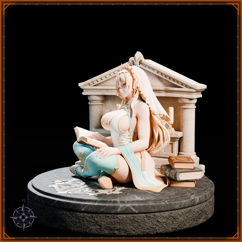 Cleric STL file for 3D printing - fantasy statue, image 3 of 11