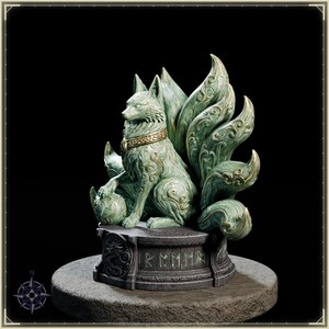 Kitsune STL bundle for 3D printing - fantasy statue, image 3 of 20