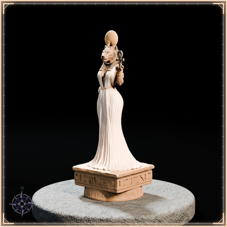 Sekhmet STL file for 3D printing - fantasy statue, image 3 of 11
