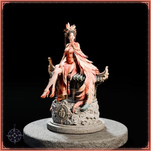Vermilion Bird Maiden STL file for 3D printing - fantasy statue, image 3 of 11