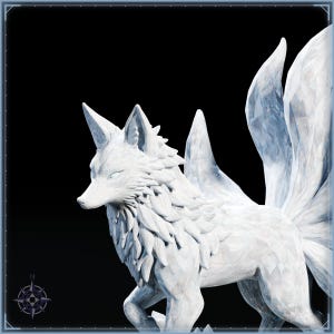 Crystal Kitsune STL file for 3D printing - fantasy statue, image 10 of 11
